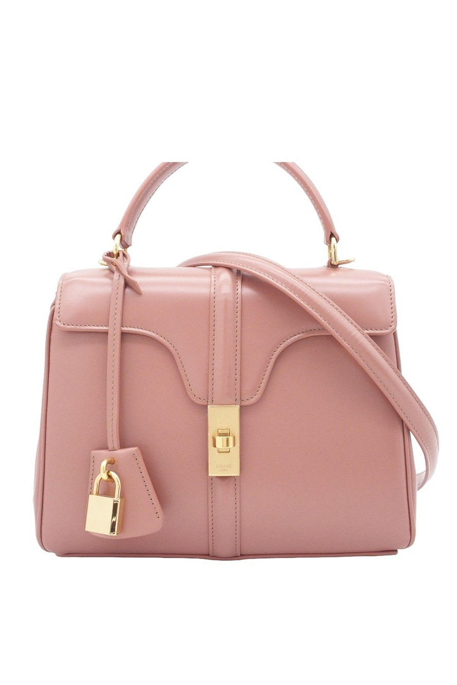 Celine 16 Saise Small Dusty Pink Calfskin 2-Way Shoulder Bag